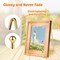 Mocoosy 2 Pack 6 Inch Gold Plate Stands for Display, Metal Square Wire Easel Stand, Plate Holder Display Stands, Picture Frame Stands for Display Photos, Decorative Platter, Plaques and Table Top Arts